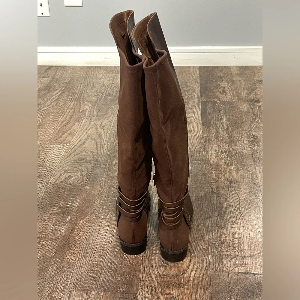 Vince Camuto Brown Leather Knee-High Boots
